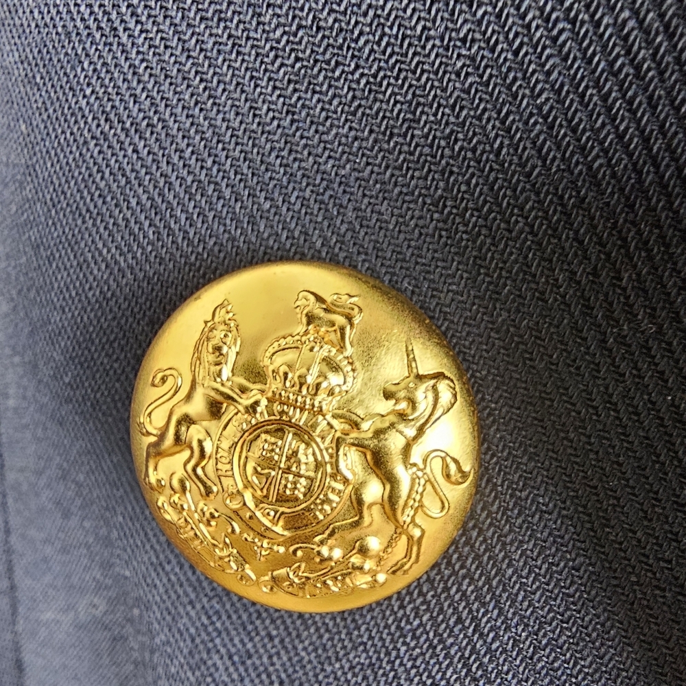 Banana Republic Navy Blue Captain's Blazer Gold Buttons NWOT - Picture 10 of 14